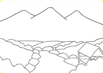 Step by Step Menggambar Pemandangan Alam - Cikal Aksara