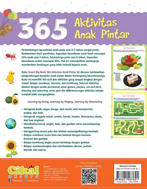 Smart Big Book 365 Aktivitas Anak Pintar - Cikal Aksara