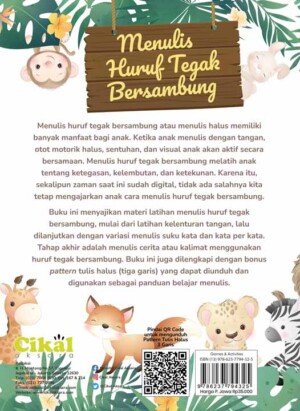 Cover Belakang Menulis Huruf Tegak Bersambung Cikal Aksara