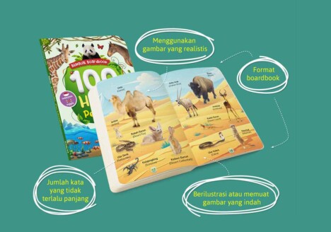 buku Bilingual Boardbook 100 Hewan Pertamaku