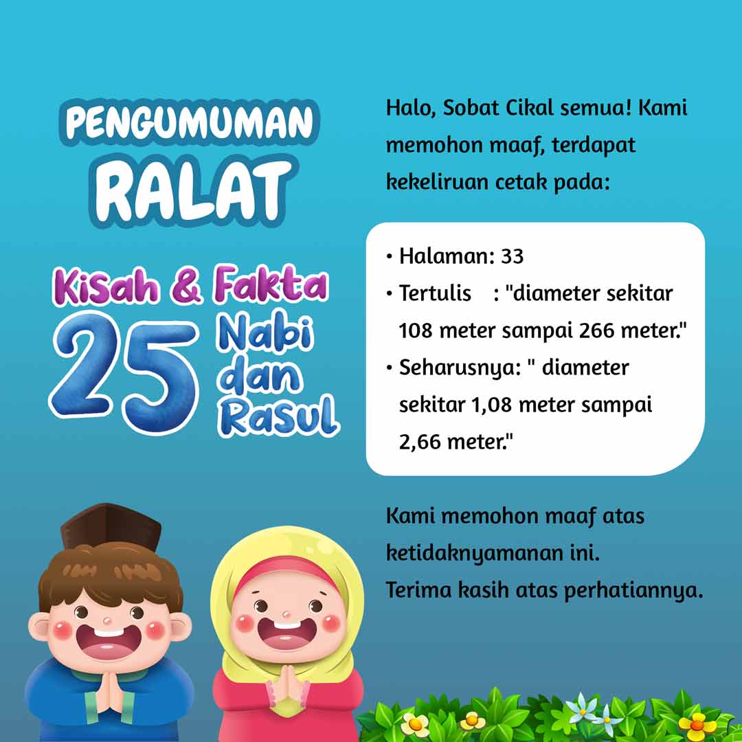 pengumuman ralat kisah dan fakta 25 Fakta 25 Nabi dan Rasul