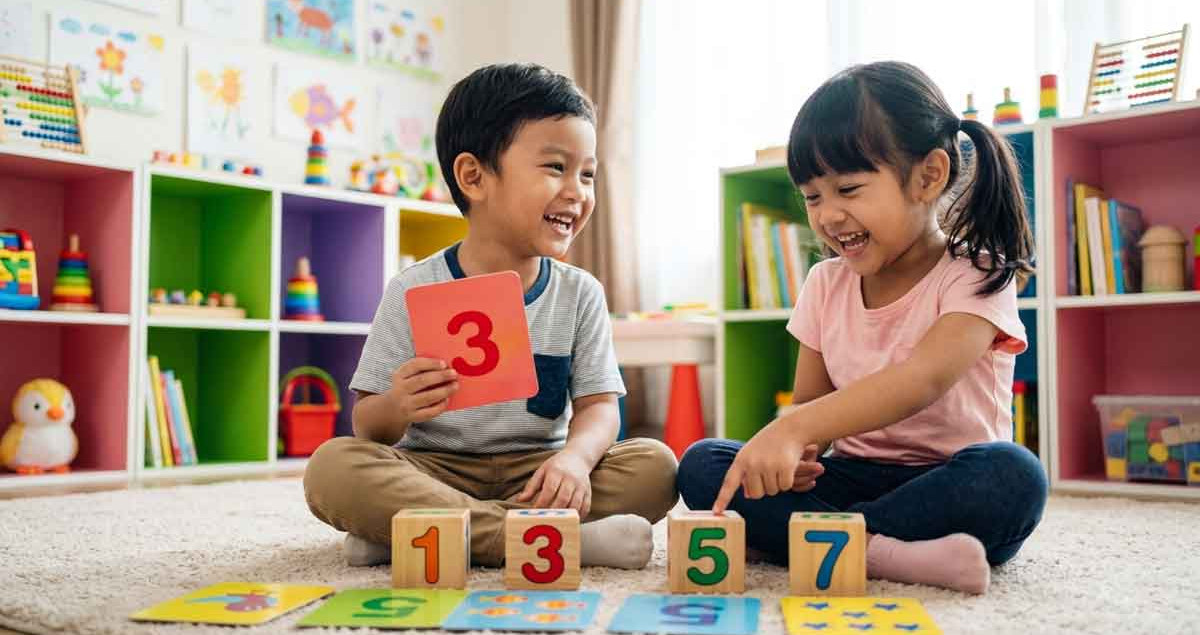 aktivitas anak bermain angka