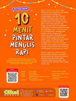 Back Cover 10 Menit Pintar Menulis Rapi
